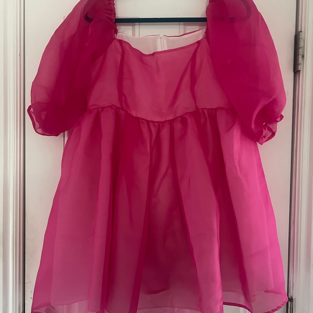 - No brand flouncy pink dress